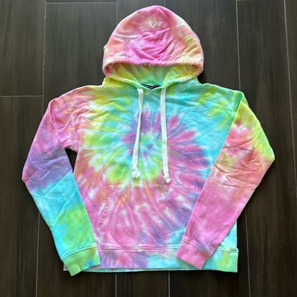 Generation Love Tie Dye Rhinestone Hoodie - Picture 2 of 6